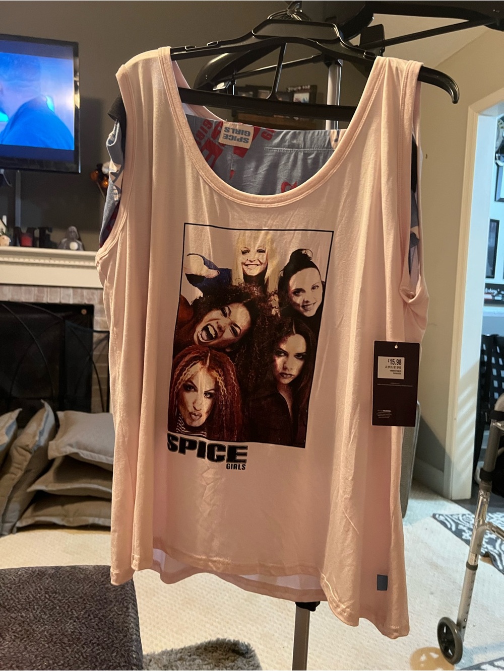 Spice Girls 2 Piece Pajama Set, Women’s Size 3X , tank top and shorts